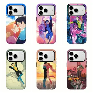 Cool Invincible Mark & Atom Eve Hard Film Two-In-One Drop-Resistant Mobile Phone Case Protection For IPhone 17-11, Pro Max, Pro Plus, and Samsung S26 25 24 23 Safety Case