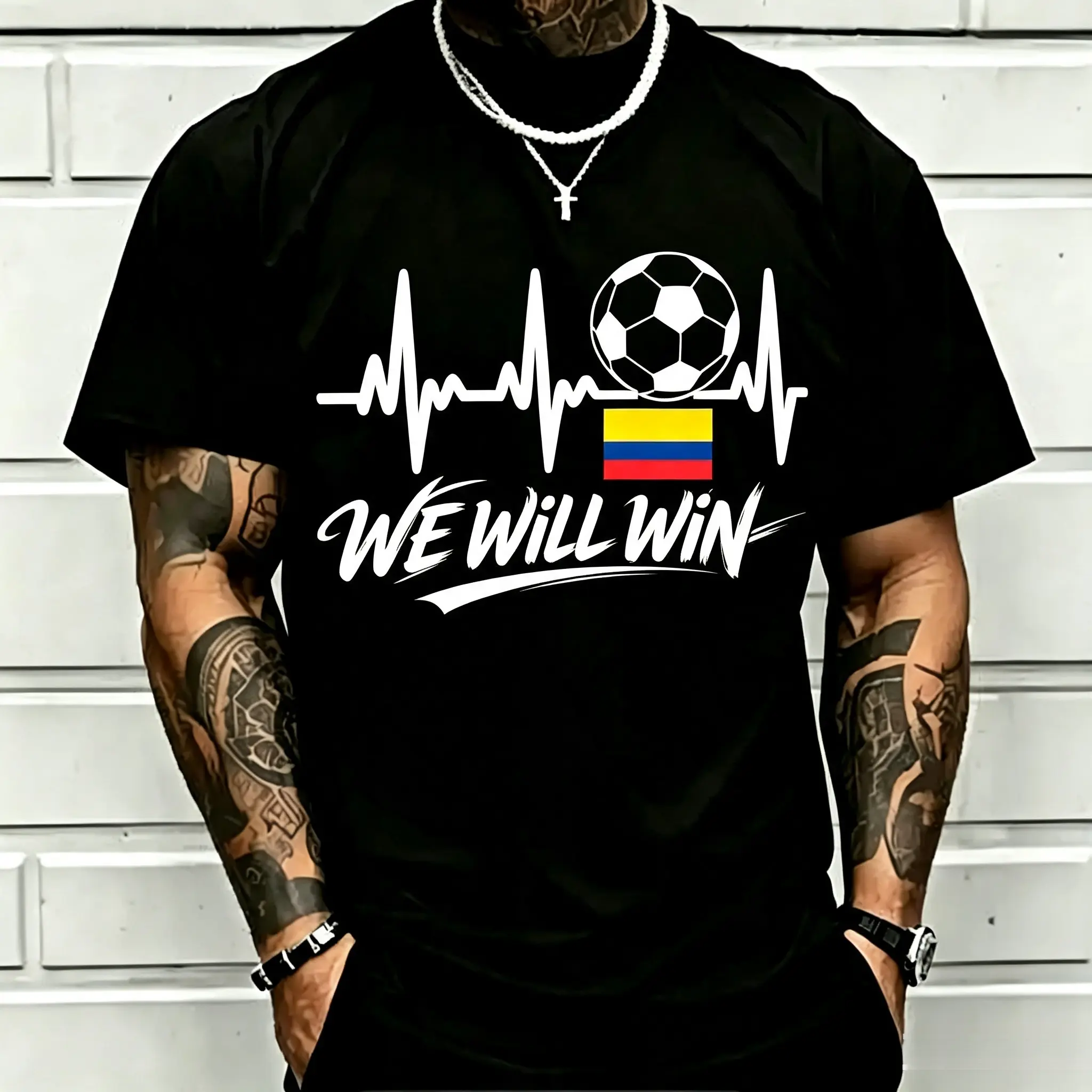 Men's Oversized Graphic T-Shirt,  Breathable Top with Durable Thermal Transfer for Overall Quality, Tshirt, Shortsleeve, Stretchy, Casual, Fabric, Outdoor, Retro, Loose Fit