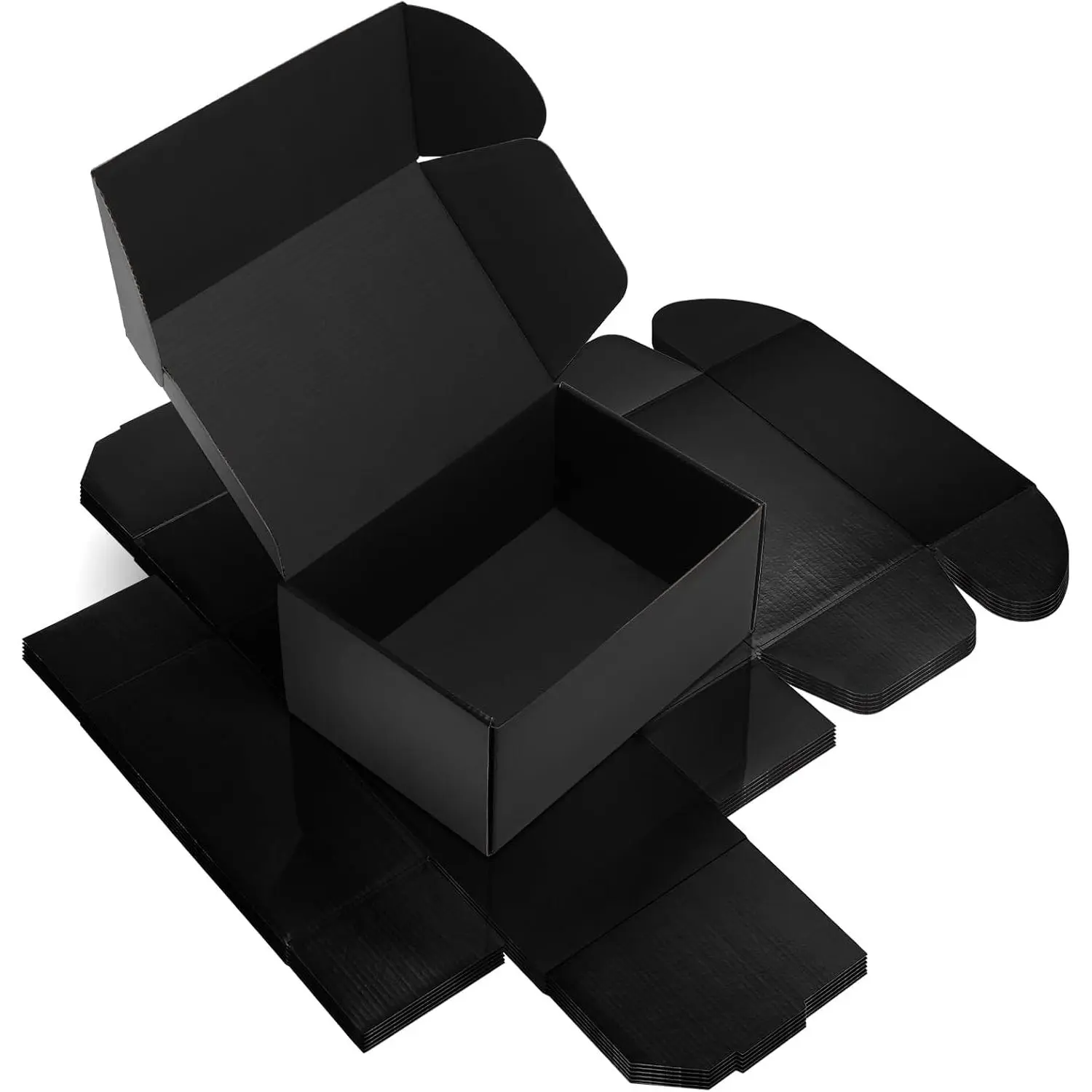 6 Pack 9x6x4 Black Shipping Boxes, Small Cardboard Mailer Boxes for Small Business Shipping Packaging