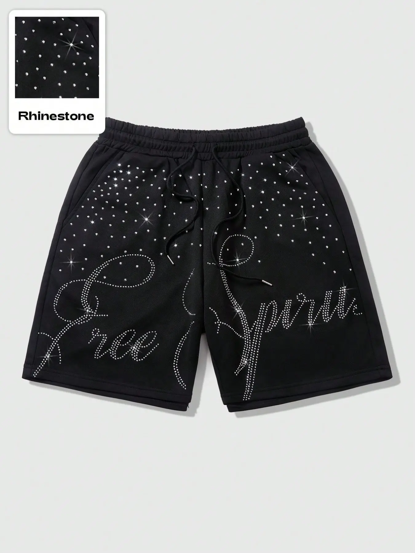 Men's Short Pants, Casual Graphic Design, Mid Waist Drawstring, Knee Length, Comfortable Streetwear for Outdoor & Party