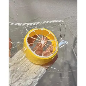 Realistic Clear Lemon Slice Squishy Toy | Handmade Food-Grade Silicone Fidget