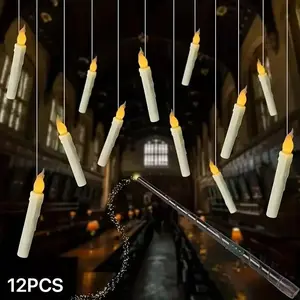 Floating LED Candle Light, 1 Box Magic Wand Design Hanging Light with Remote Control, Decorative Light for Home Living Room Bedroom School