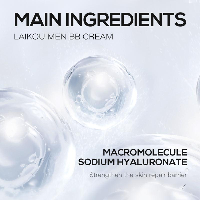 40g Men All-in-one Tone up Lazy Cream, 1 Count Quick Convenience Face BB Cream, Oil Control Moisturizing Brighten Skin Liquid Foundation, Makeup Primer For Men