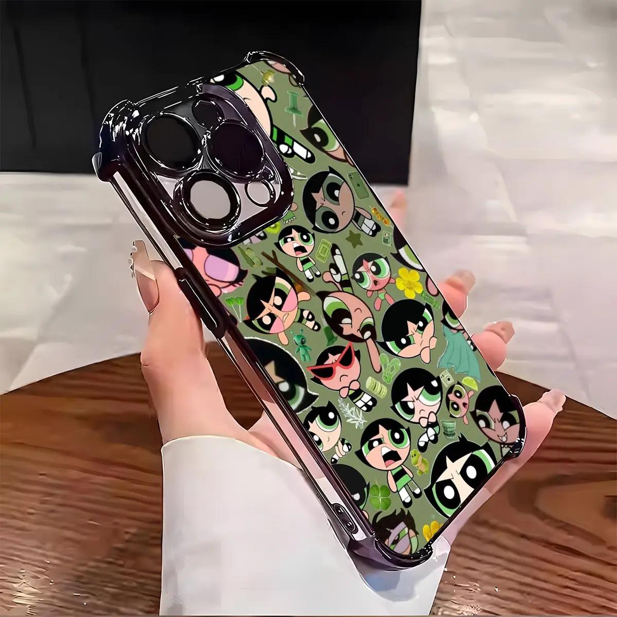 Retro P0werpuff Girls Phone Case,Giving gifts to friends and family,for iPhone 17 16 15 14 13 12 11 Pro Max X XS for Samsung S22–S26 Plus Ultra