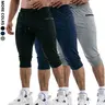 Men's Modern Fit Colorblock Capris - Drawstring Waist Sweatpants, Athletic Casual Pants, Gym Clothes, Gym-Street Blend Mensfashion Activewear for Workouts, Streetwear