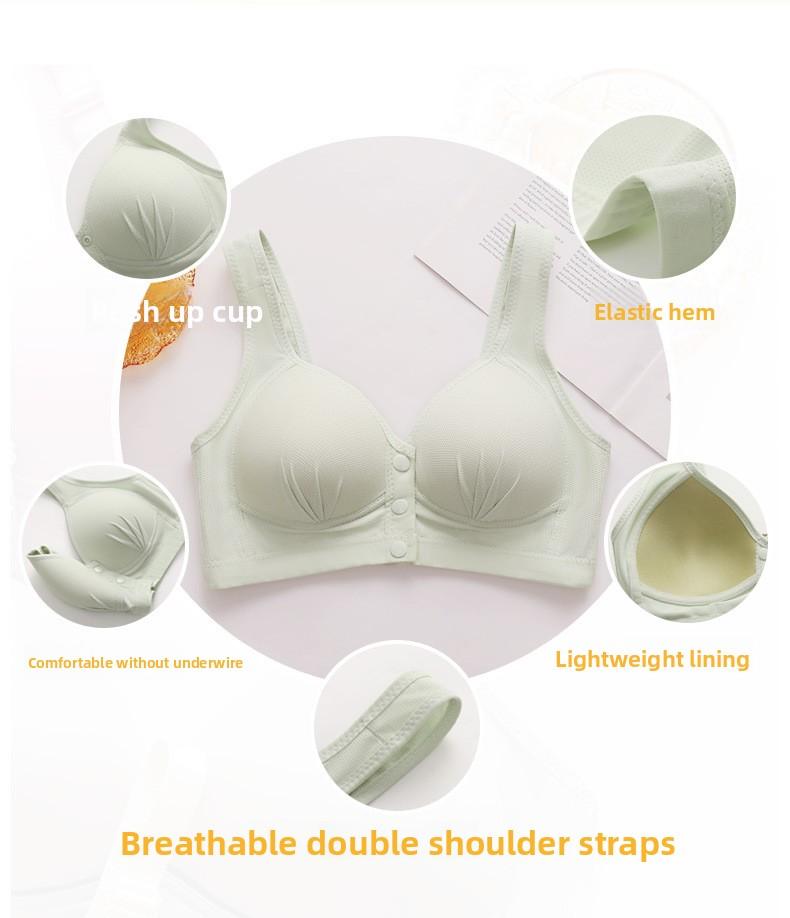Supportive Seamless Front Closure Nursing Bra For Women Plus Size Wireless Maternity Bralette Breathable Comfort Lingerie Adjustable Hook Underwear 6/3 Pack Mother's Day Gift -RR
