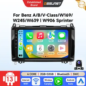 Hizpo Android 13 Car Stereo Radio for  Mercedes Benz B200 Sprinter W906 W639 AB Class W169 W245 Viano Vito HD IPS Touchscreen GPS Navigation Wireless CarPlay & Android Auto Built-in WiFi BT5.0 DSP Support Steering Wheel Control SWC CANBUS Plug & Play