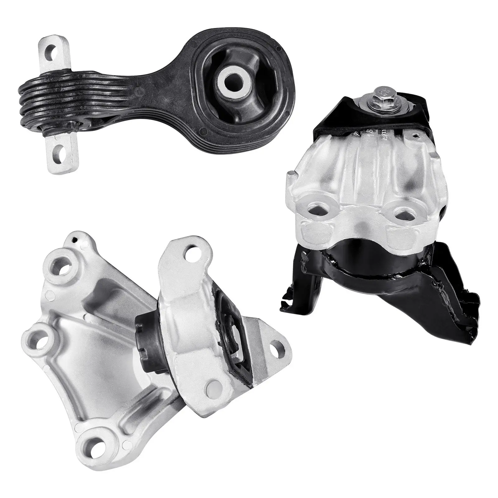 VEVOR Aluminum Engine Motor Mount Kit - 3 Pcs Front, Rear Torque Strut & Left Trans Mounts, Direct Installation Replacement for 2012-2013 Honda Civic 1.8L Coupe, OE# A65048/A65021/A65087
