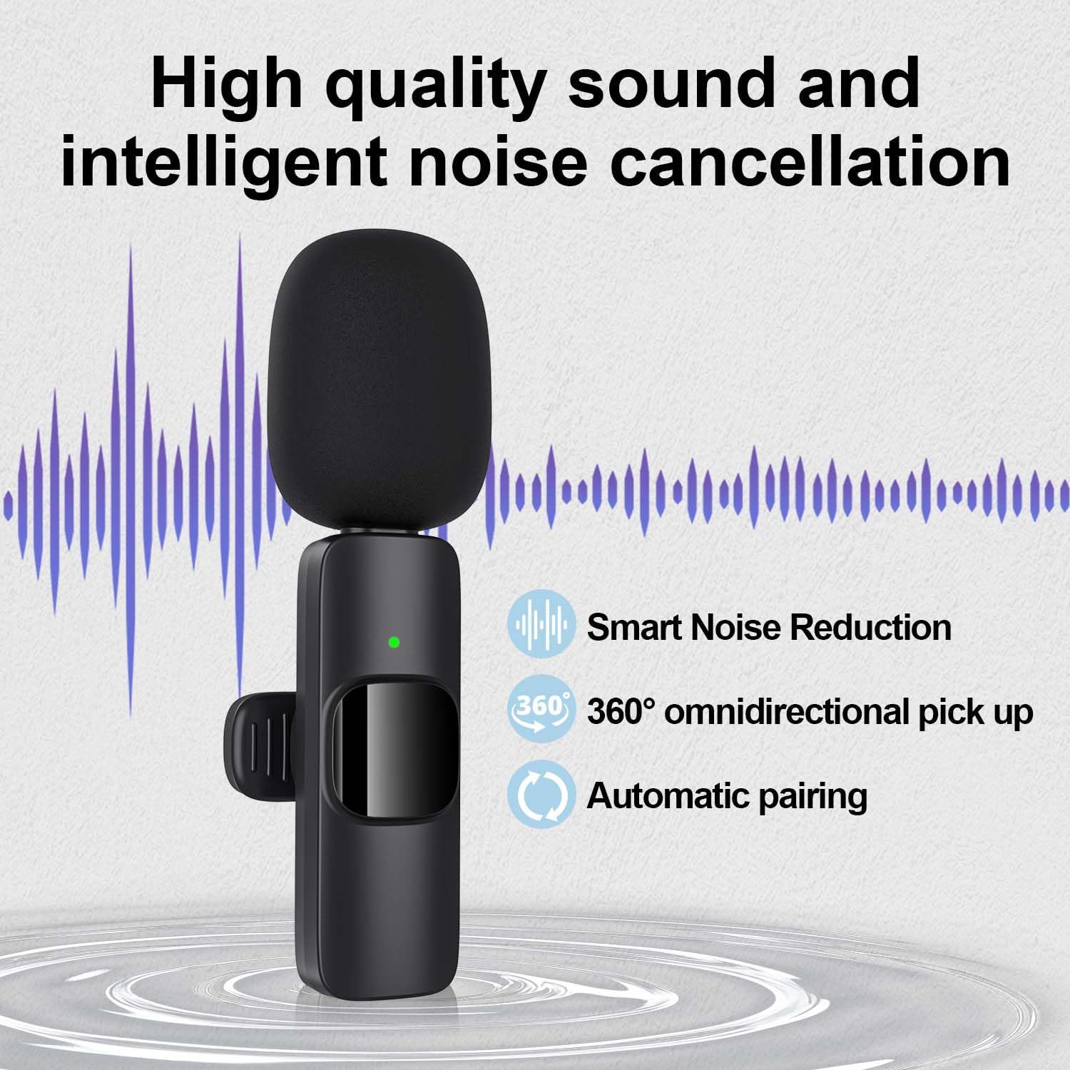 Wireless Lavalier Microphone for iPhone iPad Android Mini for Live Streaming Video Recording Outdoor Indoor Interviews YouTube TikTok Vlog wireless  microphones