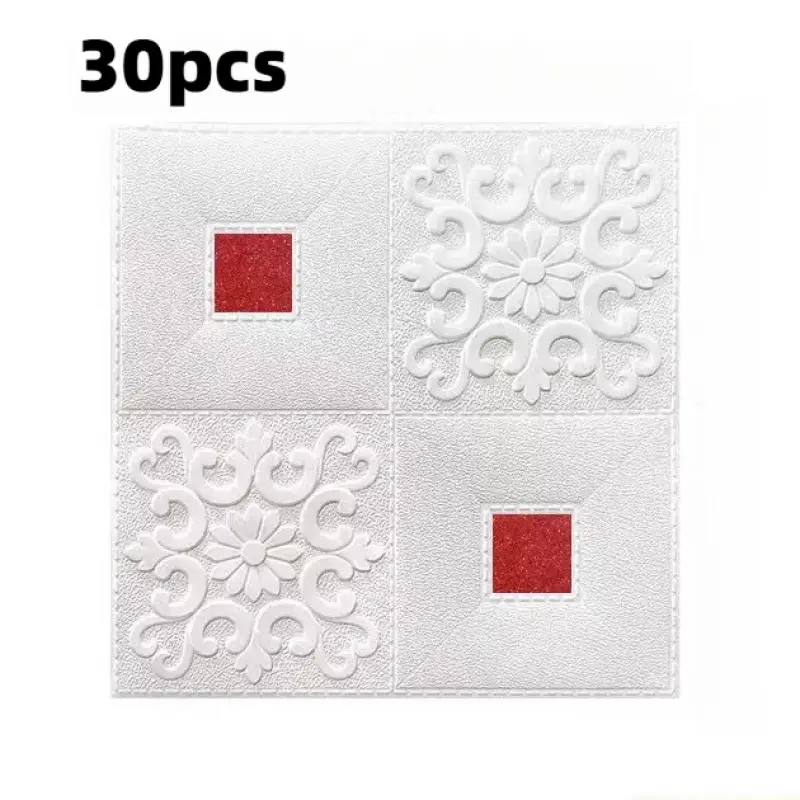 35x35cm Large Size Per Sheet, 30Pcs Value Pack Ceiling Self-Adhesive Wall Sticker, Waterproof & Moisture-Proof, Living Room Bedroom Ceiling Decor.