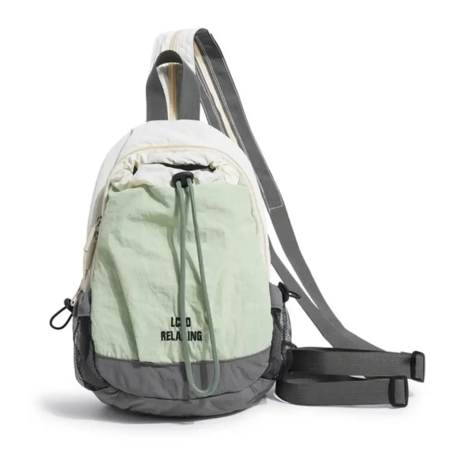 Waterproof Nylon Color Block Mini Backpack, Unisex Lightweight Small Sports Pack Daypack for Men Women, Adjustable Straps Compact Rucksack, Outdoor Hiking Travel Camping Gear
