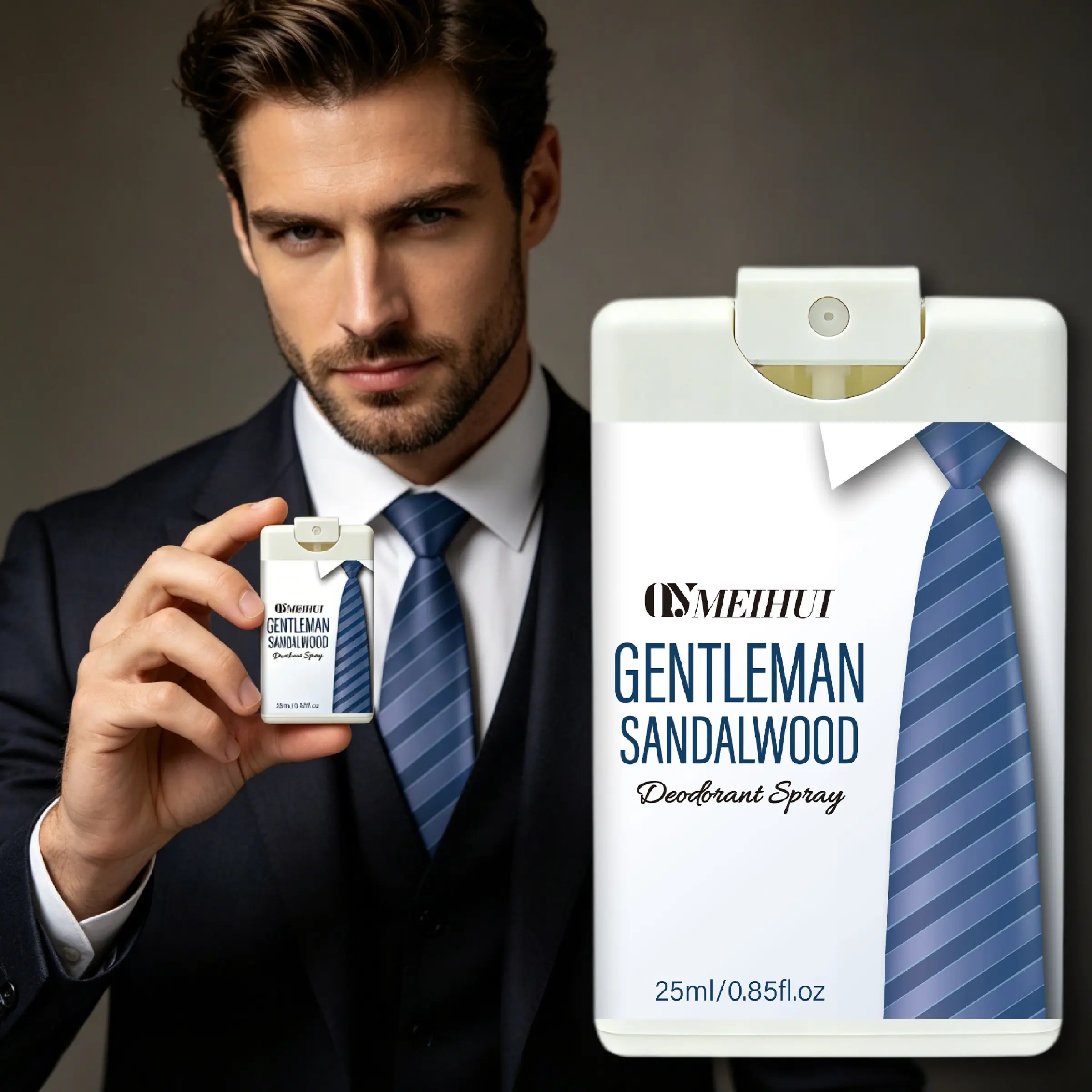 25ML Luxury Men's Deodorant Spray, Long-Lasting Fragrance, Gentle on Skin, Sweat Control, Odor Elimination, Compact and Portable