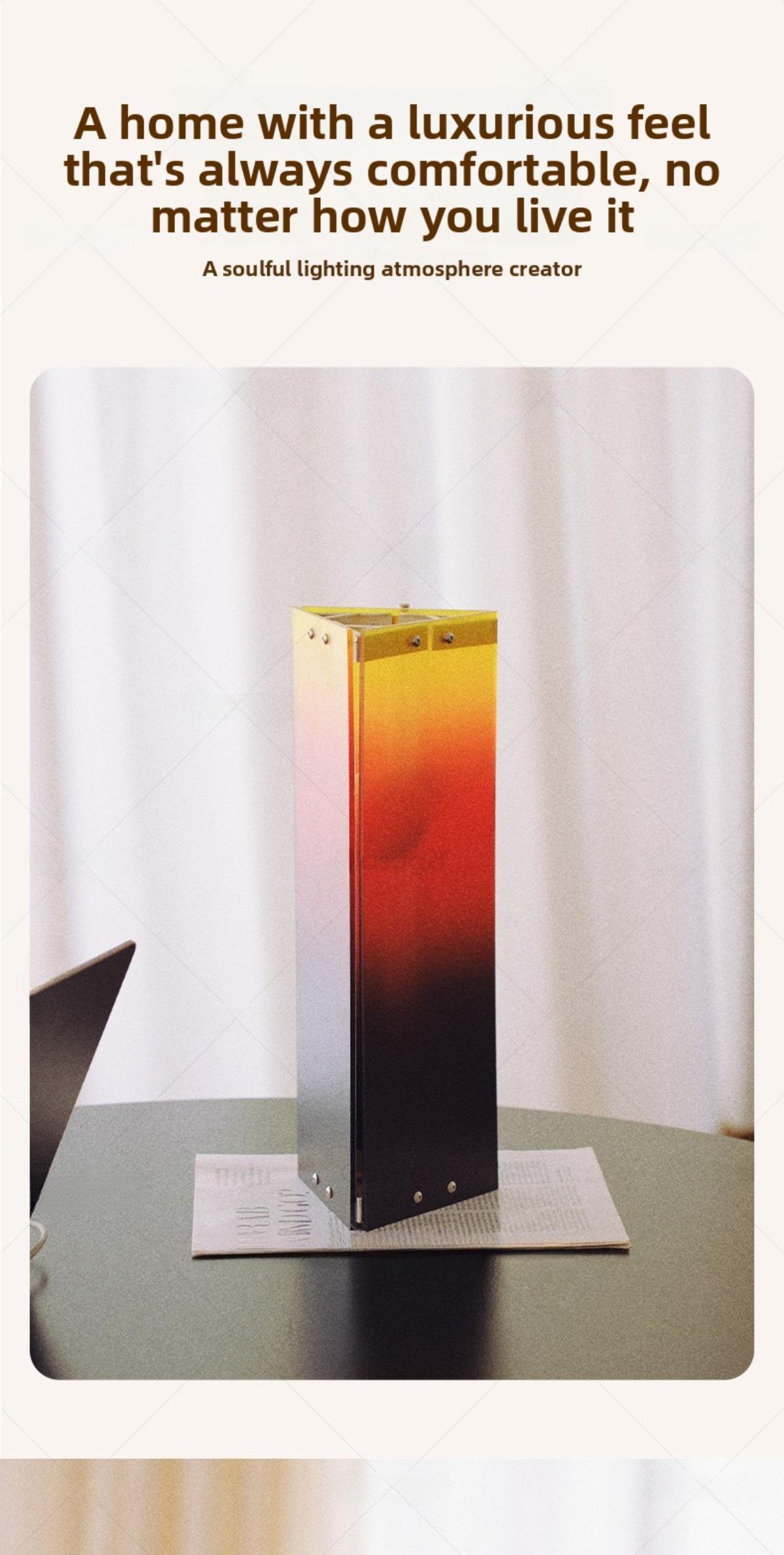 Creative Height Adjustable Sunset Gradient Lamp| Warm Light Atmosphere Desk Lamp| Unique Birthday Holiday Gift| For Men Women Home Decor Lovers
