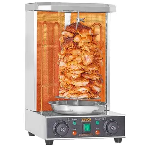 VEVOR Shawarma Grill Machine, Vertical Chicken Shawarma Cooker Machine Countertop, Electric Stainless Steel Broiler Gyro Rotisserie Oven Doner Kebab Machine, for Home Restaurant Kitchen Parties
