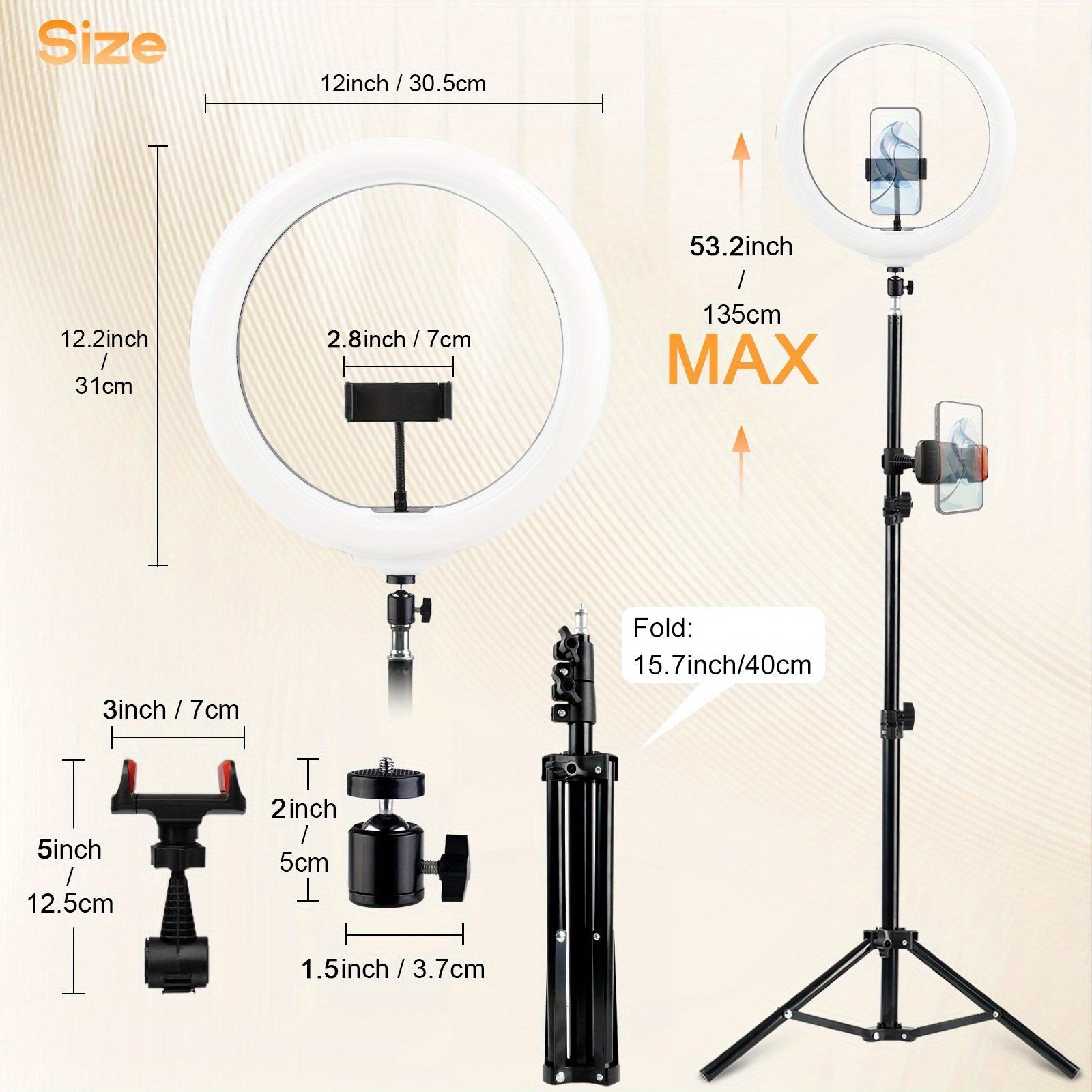 12" Selfie Ring Light With 43" Extendable Tripod Stand – Desk Selfie Light With 25 Color Modes – Upgraded 3-In-1 Dimmable Adjustable Speed Ring Light For Makeup, YouTube – Perfect For Spring, Memorial Day & Easter #TikTokShopStockUp #TikTokShopMothersDay