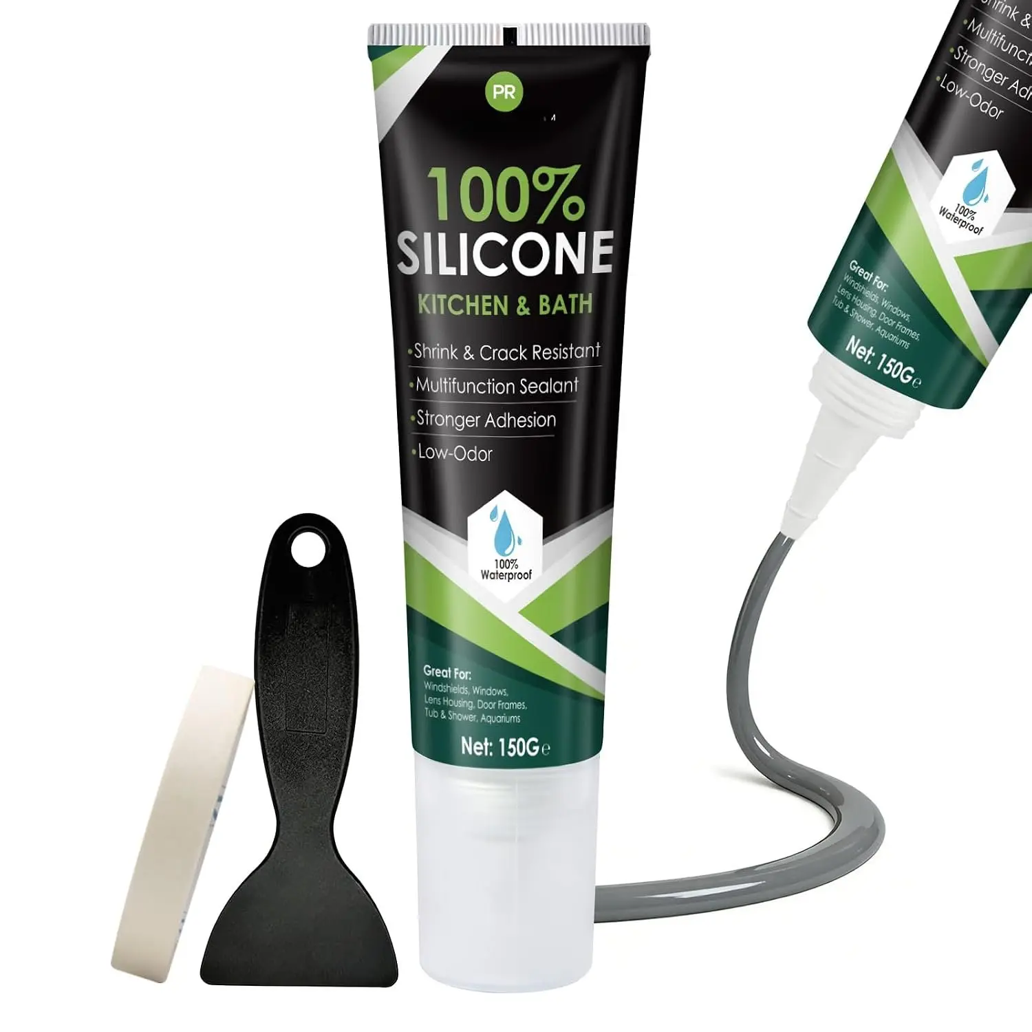 RTV  Sealant -  , ,  Adhesion, Flexible & Durable, Heat & Cold Resistant, Ideal for , Kitchen, Bathroom, Window & Door Sealing (Gray,150g)