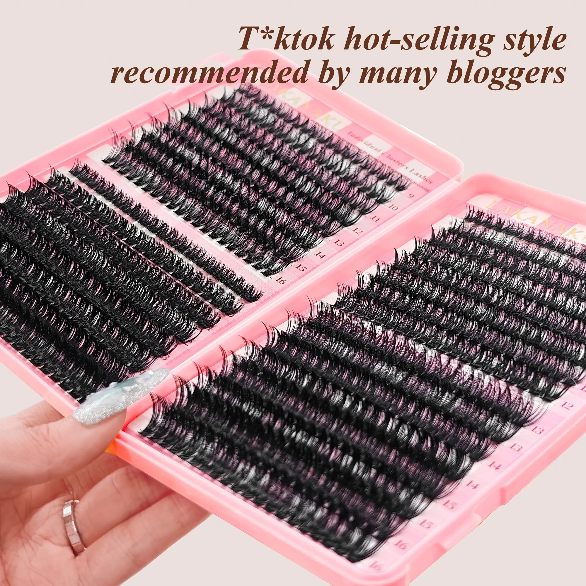 Mixed Length Individual False Eyelashes Kit, Natural Look Eyelash Extensions, Self Grafting Curl Eyelashes, Volumized Fake Eyelashes, Eye Makeup Enhancement False Eyelashes, Cosmetic, Synthetic Lashes