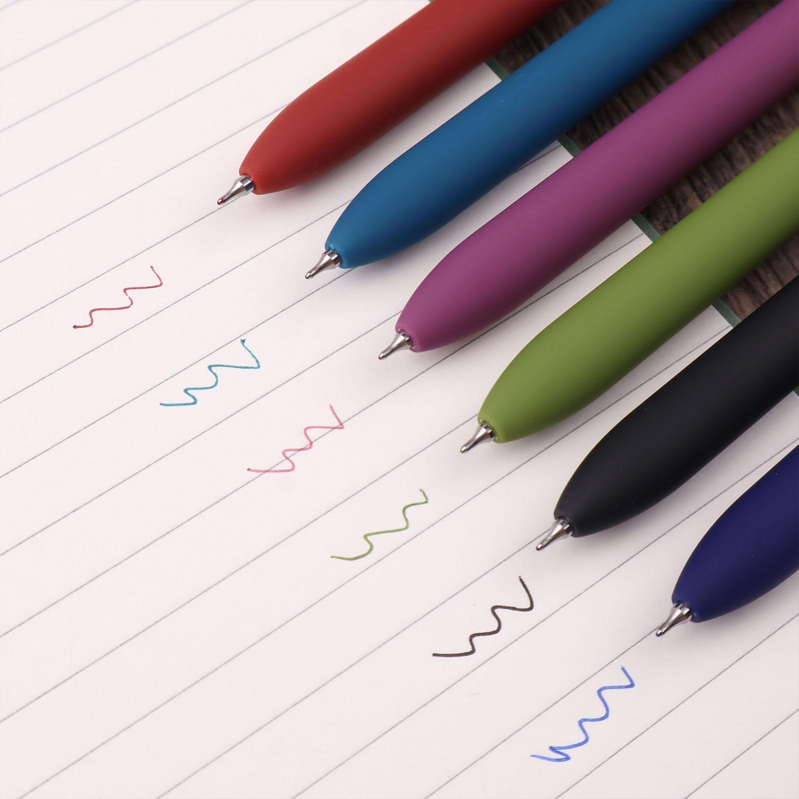 0.5mm Retractable Ballpoint Pen, 6 Counts/set Rollerball Pen Set Random Color Quick Dry Ballpoint Pen, Writing Pen for Office & School, Office Stationery & Supplies