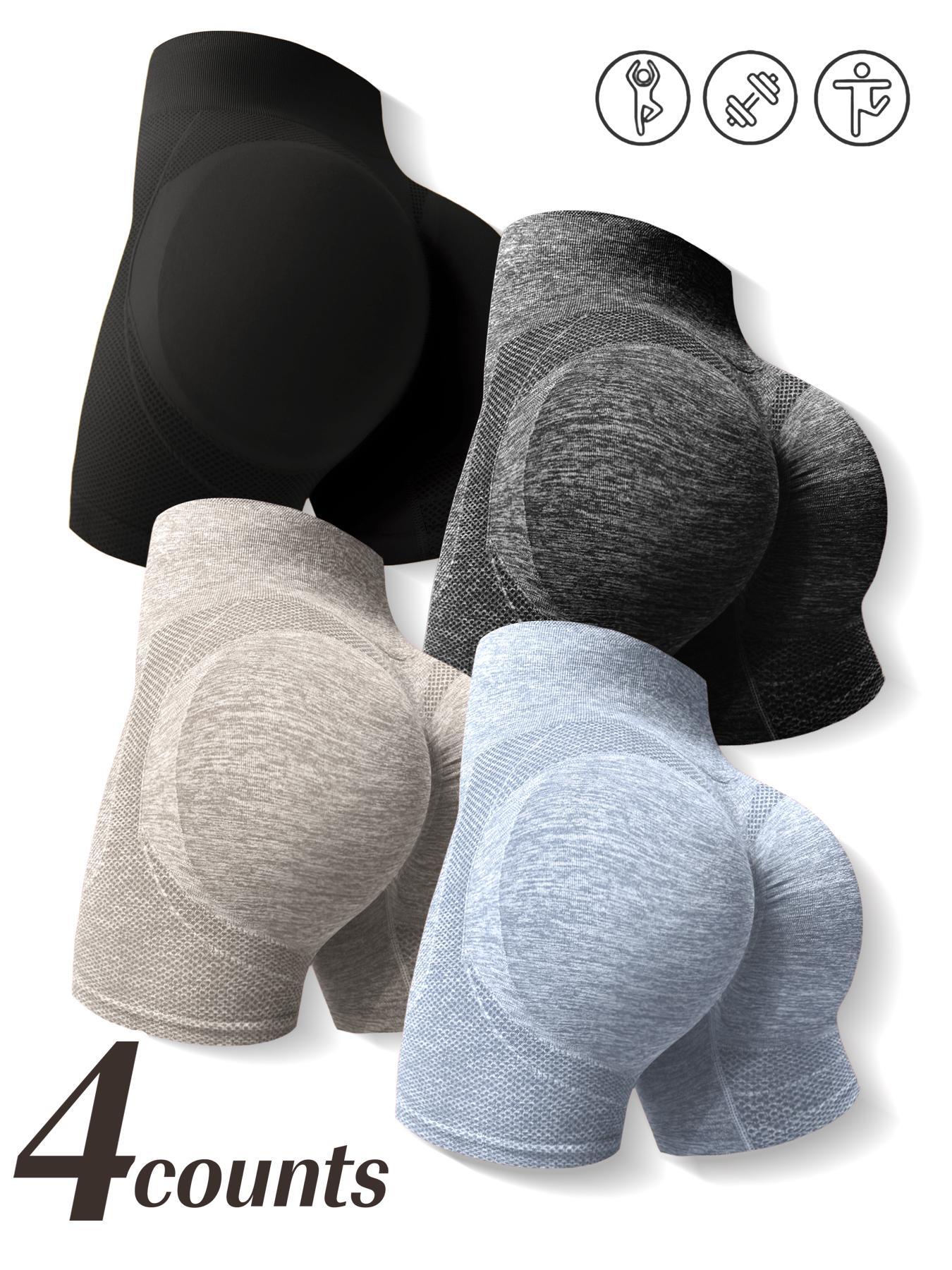 Women's High Waist Sports Gym Shorts, Quick Drying High Stretch Seamless Yoga Short Leggings, Ladies Sportswear Clothing for Indoor Outdoor Wear