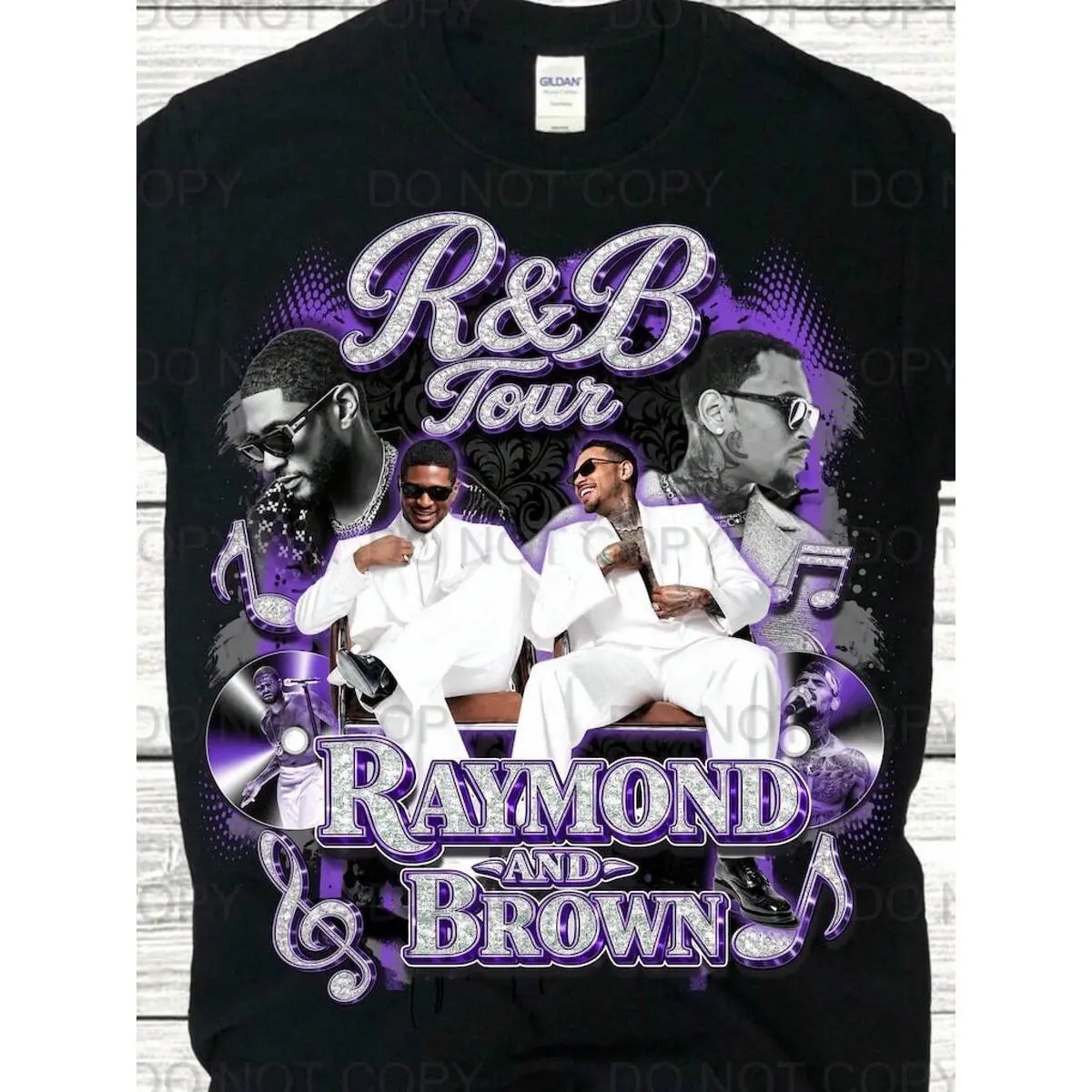 R&B Tour Young Asaph Purple Pattern T-Shirt
