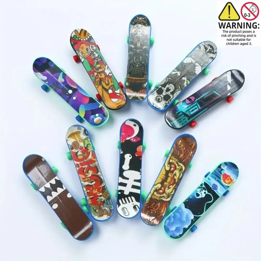 Finger Skateboard Toy, 10pcs/set Random Color Mini Finger Skateboard, Finger Skateboard Toy, Party Decoration, Home Decor