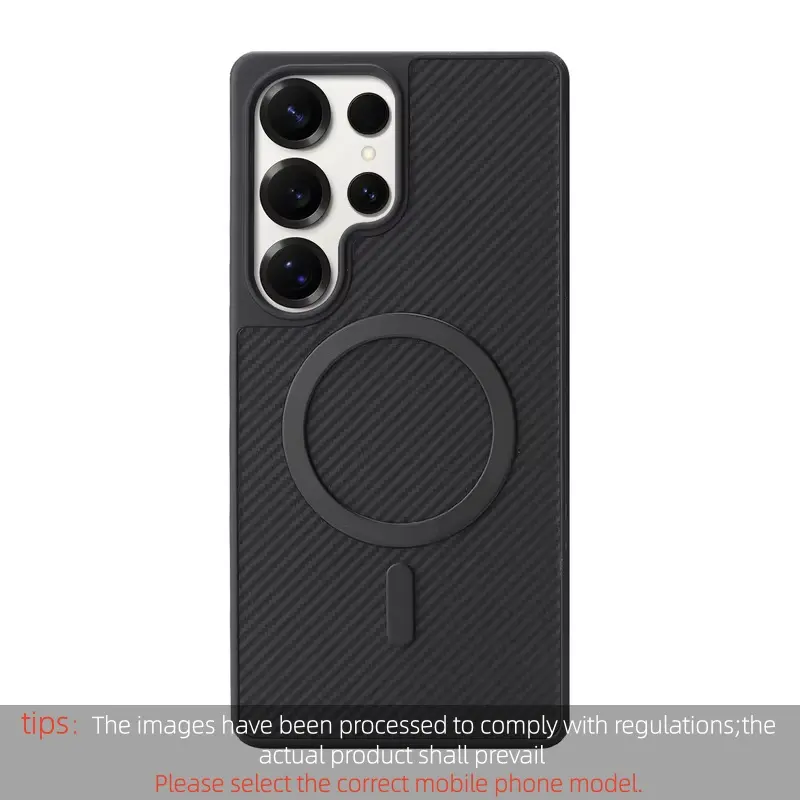 Carbon Fiber Magnetic Case For Samsung Galaxy S26 S25 S24 S23 Ultra Plus for Magsafe Wireless Charging Shockproof Frosted Cover