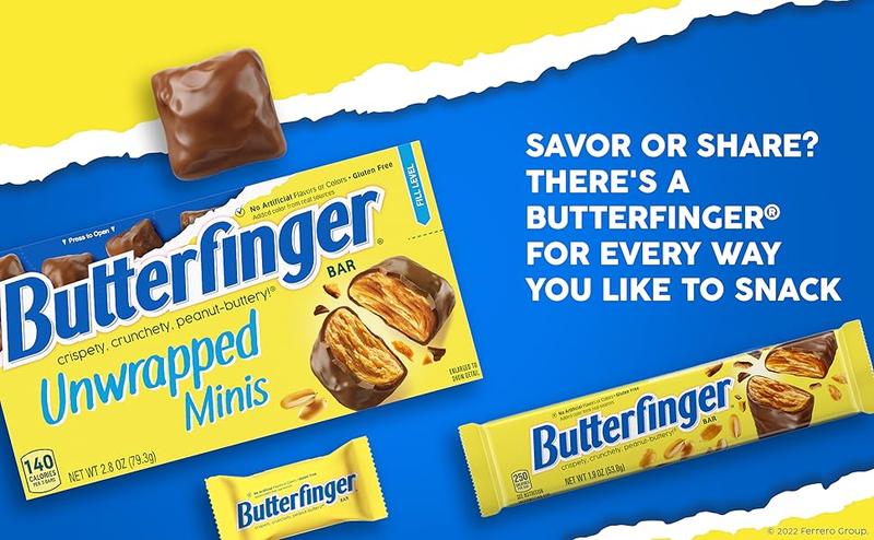 Chocolatey, Peanut-Buttery, Unwrapped Minis Movie Theater Candy Box - 2.8 oz each, Bulk 9 Pack : Grocery & Gourmet Food