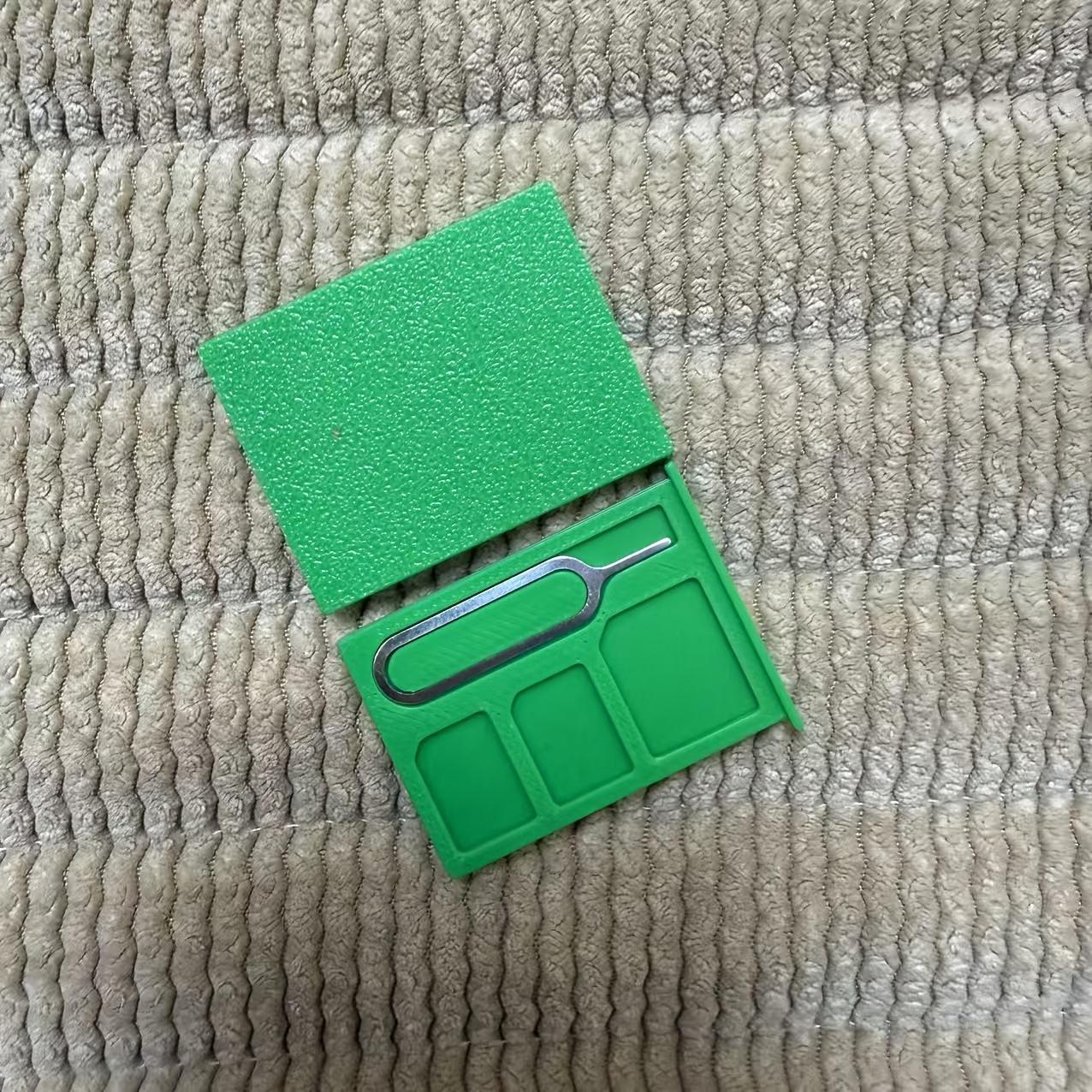 1PC SIM Card Storage Case, Portable SIM Card Case, Includes SIM Eject Pin, Mini Portable Compact Design, Shock- and Dust-Resistant, Secure Storage for SIM and TF Memory Cards, Mobile Phone and Digital Accessories