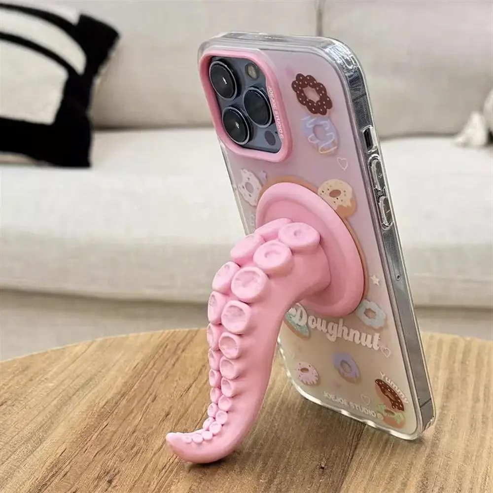 Cute Fun Octopus Tentacle Claw For Magsafe Phone Grip Tok Griptok Magnetic Holder Detachable Mobile Bracket Accessories
