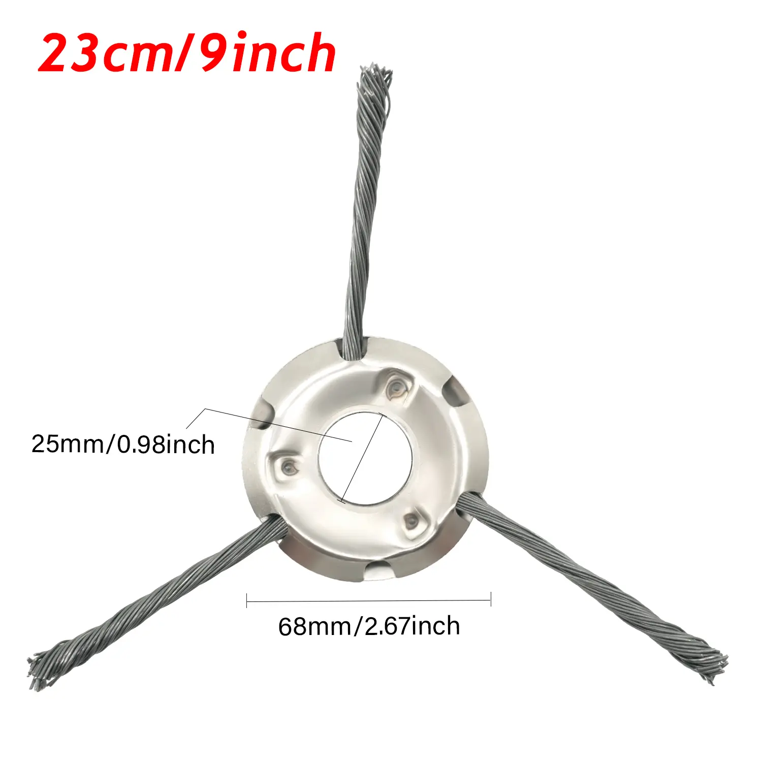 6/8/9inch Steel Wire Wheel Head Grass Trimmer Head Universal Weed Brush Fit Straight Shaft Brushcutter Removal Moss Rust 6/8/9inch Steel Wire Wheel Head Grass Trimmer Head Universal Weed Brush Fit Straight Shaft Brushcutter Removal Moss Rust