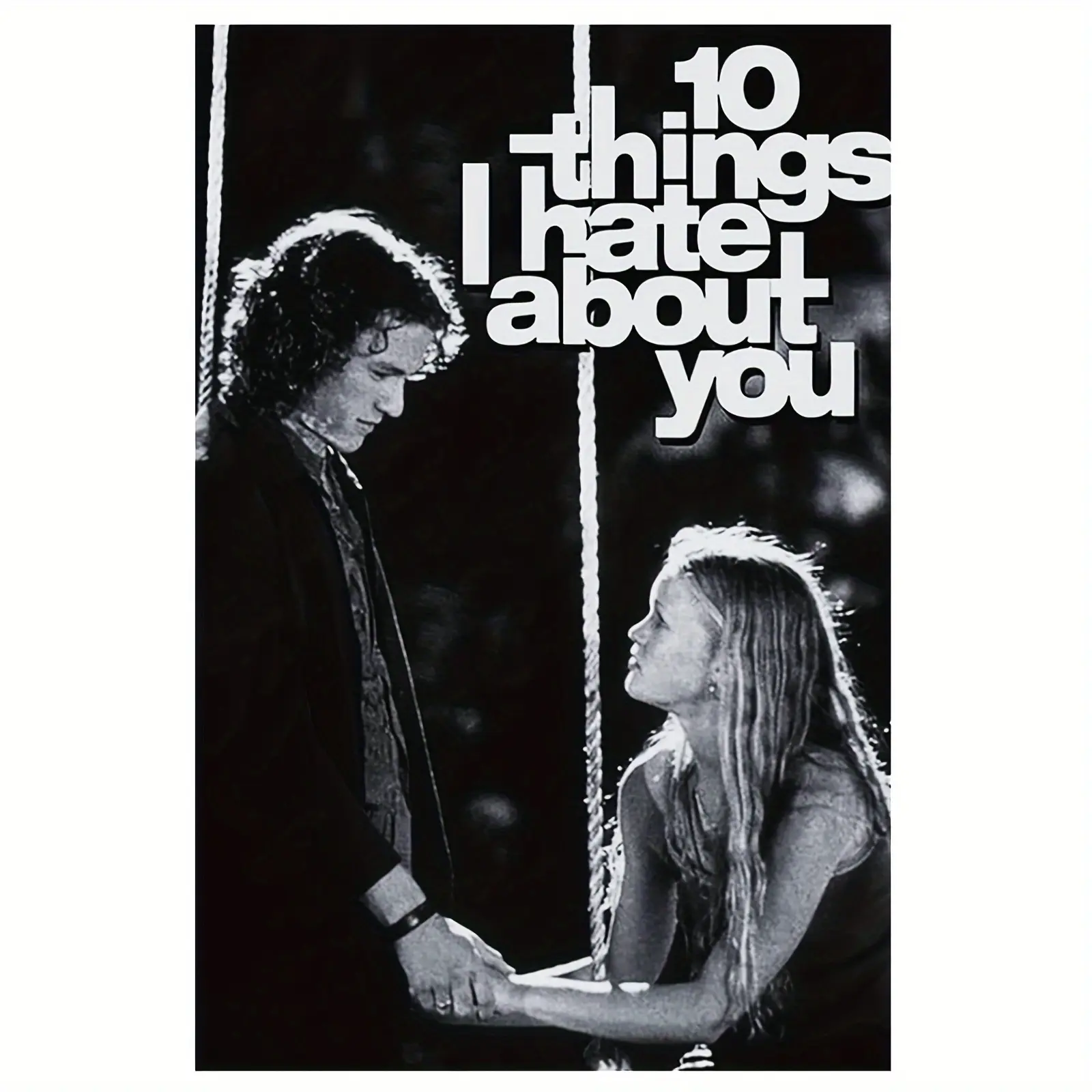 Frameless Fantasy Theme Canvas Art Print "I Dislike You: 10 Aspects of You" - 12x18 in, Heather & Julia Staves Showcase, Striking Text Design, Textured Look, Ideal for Home Decor, Office Decor | Home Supplies Posters & Prints
