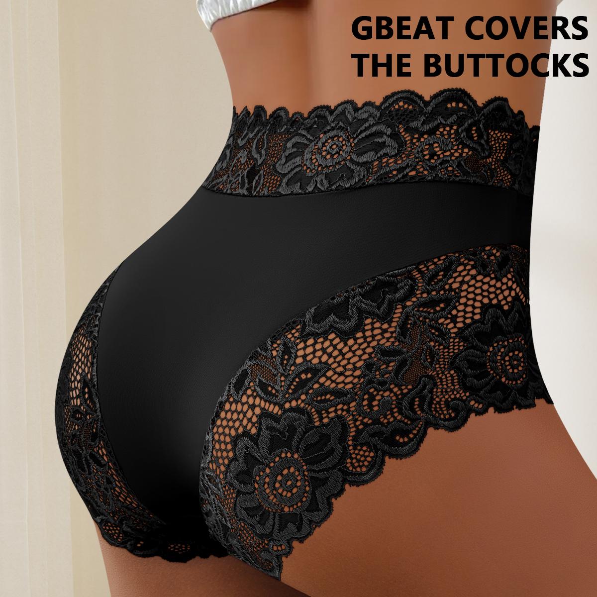 QUASTI 5-Pack Silky Smooth & Sexy Lace Mid-Waist Panties for Women, Lightweight Breathable Fabric Briefs, Soft Stretch Everyday Intimates, S-XXL