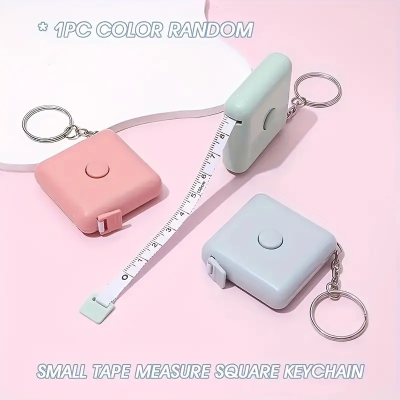 Mini Retractable Tape Measure with Dual Scales, Durable Glass Fiber Blade, Lead-Free, Ideal for Body Measurement, Sewing, Crafts, Multiple Colors Available
