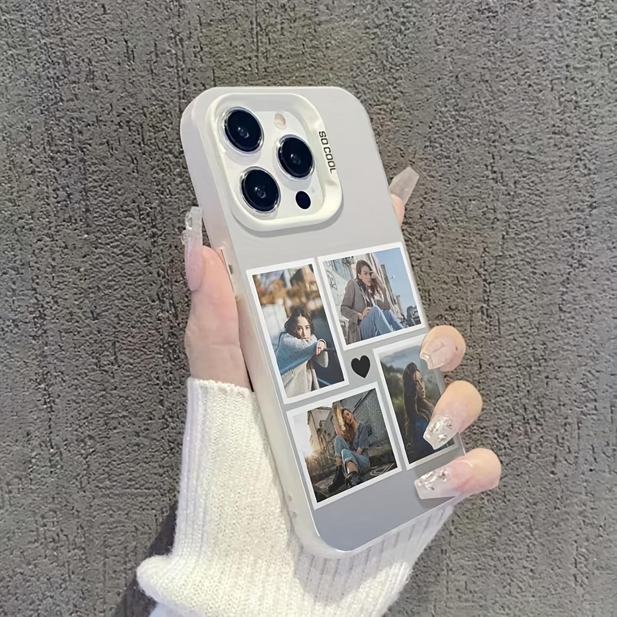 Suitable for Apple 17, 16 Pro, 15, 14, 13, 12, 11, customizable phone case. Create your own photo case, perfect for birthday gifts, weddings, anniversaries, Valentine's Day, newborns, or graduation ceremonies. Vibrant Case - White