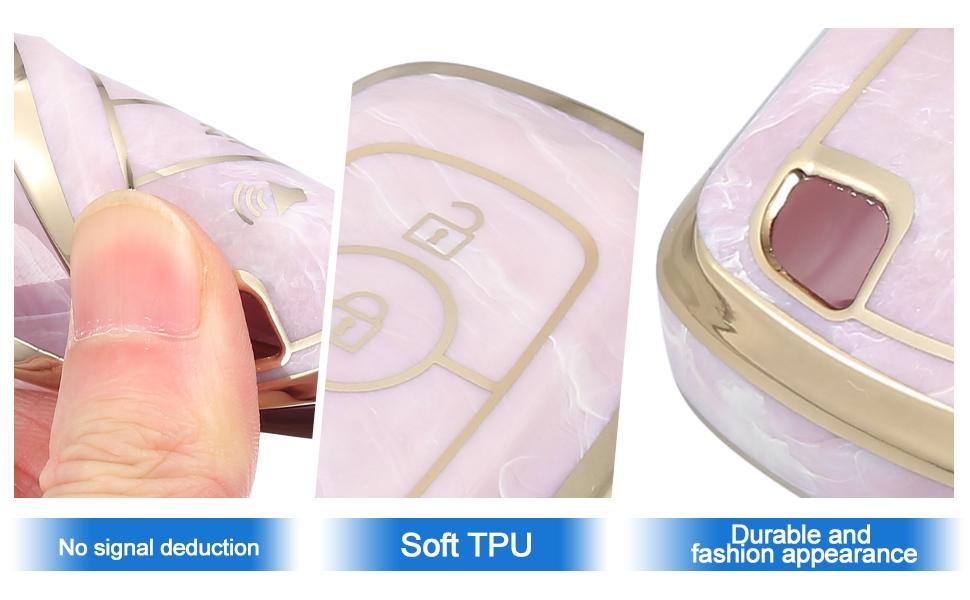 Key Fob Cover Compatible for Ford Smart Key-5 Button, Durable TPU Pink Remote Keyless Smart Key Fob Case Protection Shell Key Fob Cover Compatible for Ford Smart Key-5 Button, Durable TPU Pink Remote Keyless Smart Key Fob Case Protection Shell