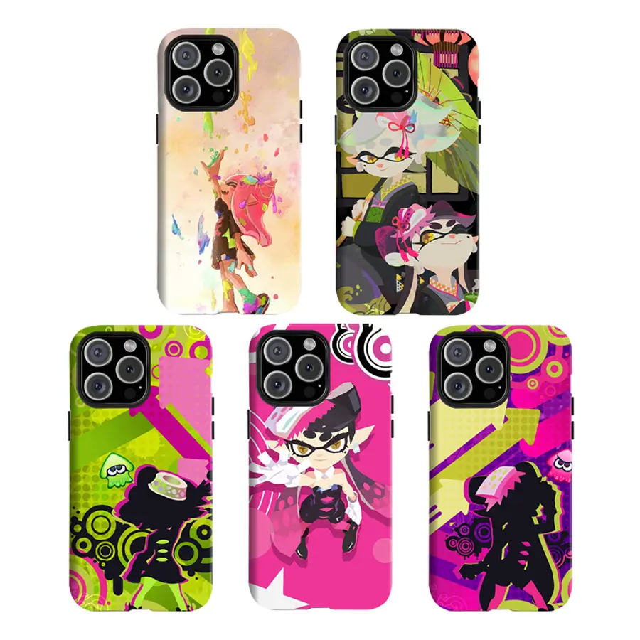 Y-Cute Squid Sisters Gaming Protective Case,Having good protective properties,for iPhone 16 15 14 13 12 11 17Pro Max,for Samsung S25 S24 S23 S22 Ultra,Protective Cover,give her/him a gift for Christmas and Th
