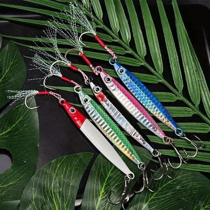 5pcs Fishing Jig Casting, Saltwater Jigging Lure, High Performance Fish Catching Gear, Durable Design for Anglers, Fresh & Salt Water, Fishing Lures