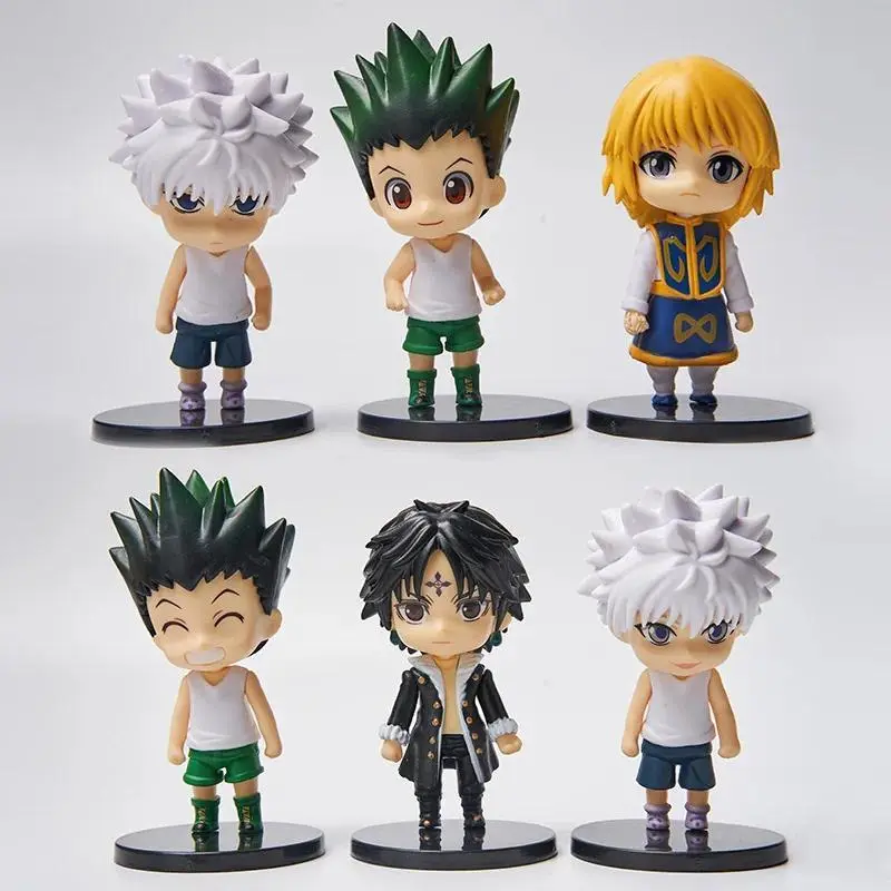 2026 hot item 6Pcs/1Set Anime HUNTER×HUNTER Figure Killua Zoldyck Toy Chrollo Lucilfer Model GON FREECSS Doll Action Figure Kurapika Set Popular toys