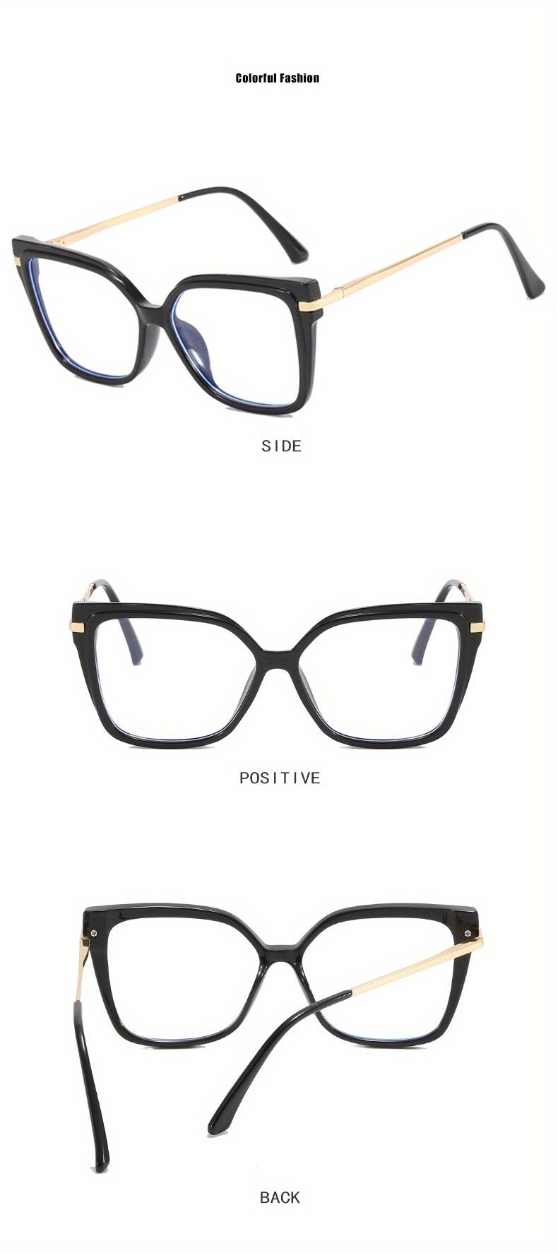 New Fashion TR90 Retro Women's Flat Frame Glasses Latest Trendy Square Decorative Eyeglasses