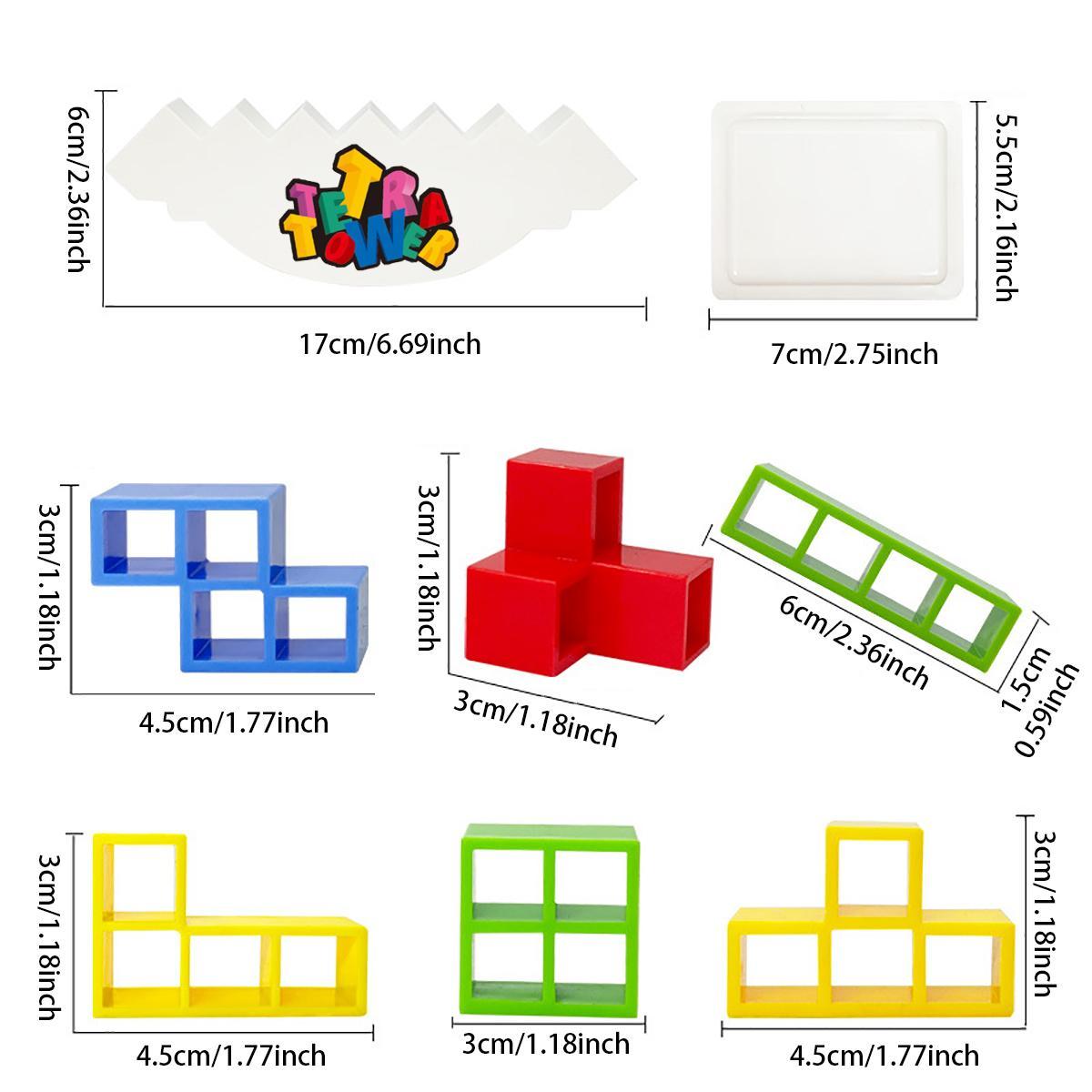 Colorful Building Blocks Toy Set, Balance Stacking Model Building Toy, Parent-child Interactive Toy, Educational Building Toy for Kids, Family Fun Game, Blocks Tower Game, Birthday Gift