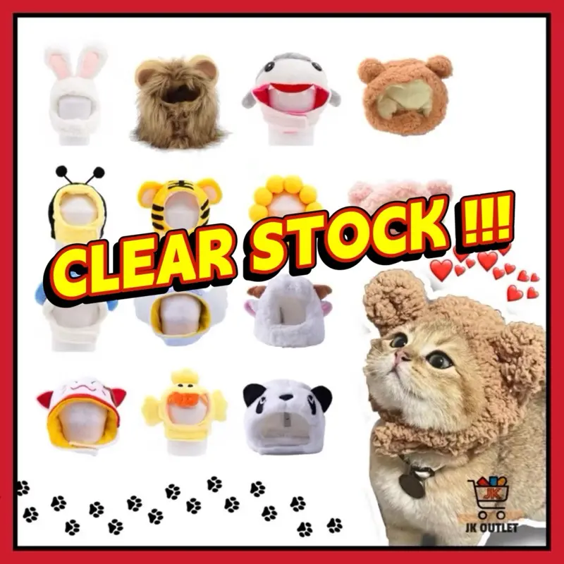 [⚠️READY STOCK🇲🇾Soft and Cute Cat Headgear Cat Headdress Dog Disguise Cute Funny Pet Hat Pet Glasses
