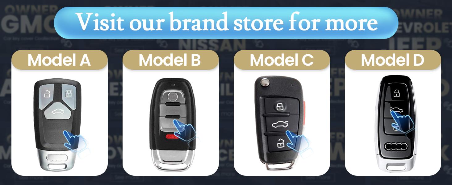 for Audi Key Fob Cover with Luxury Diamond Bling Braided Rope Keychain, Upgraded Soft Key Case for A3-A8 Q5 Q8 R8 RS4-RS7 S4-S8 SQ5 Key Fob Shell (Gold Edge Bling,B)