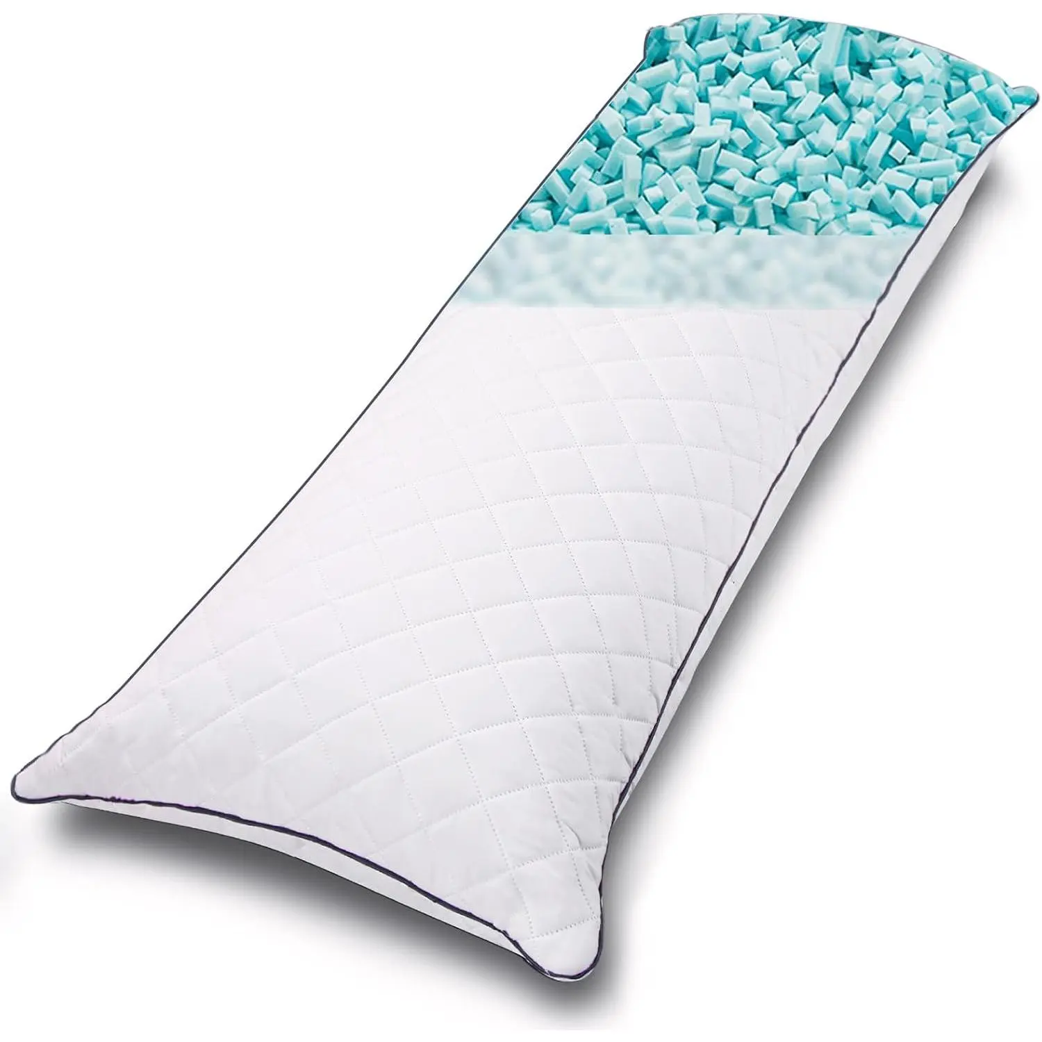 1 Body Pillow, Memory Foam Body Pillows for Adults Sleeping, Long Pillow for Bed, Big Large Firm Full Body Pillow for Side Sleeper, 20x60 Inch (White)