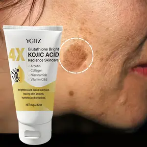 Kojic Acid Face Cream, Even Skin Tone, Eliminate Dark Spots and Dullness, Non-Greasy, Unisex, Whitening Moisturizer, Day and Night Use
