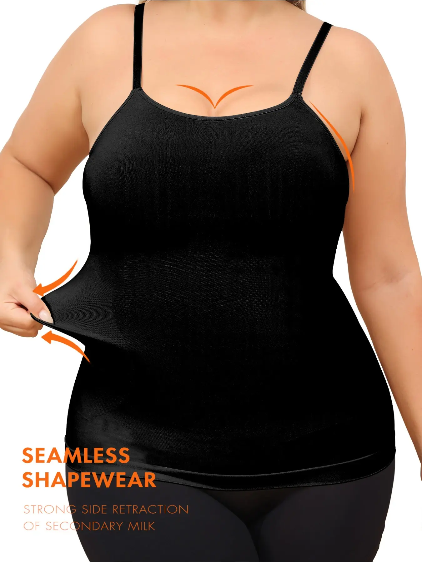 Women Seamless Cami Shapewear Tank Top Tummy Control Slimming Body Shaper Vest Compression Waist Shaper For Daily Wear