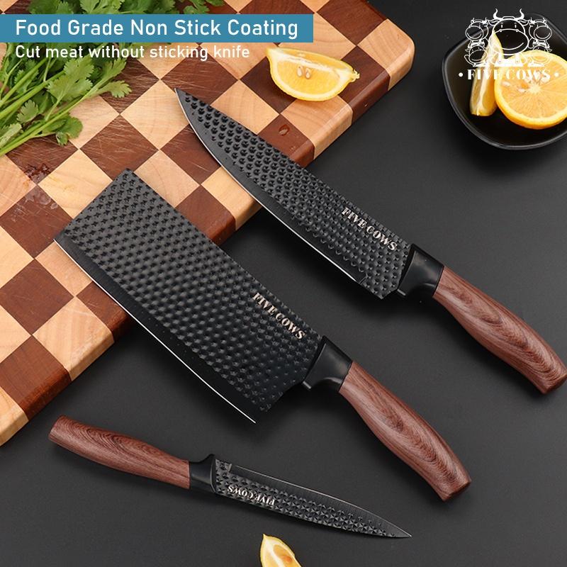 Chef Grade 6-Piece Kitchen Knife Set, Chef Knife, Slicing Knife, Multi-Use Scraper and Scissors, High Carbon Stainless Steel Ultra Sharp, Ergonomic Wooden Handle, Chef Knife Set, Holiday Birthday Gift