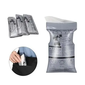 Disposable Emergency Mini Toilet Bags, 700ml Leakproof Instant Solidification Portable Urine Bags, Unisex for Men Women Pregnant Kids Elderly, Road Trip Camping Travel Emergency Bathroom Supplies-YY0