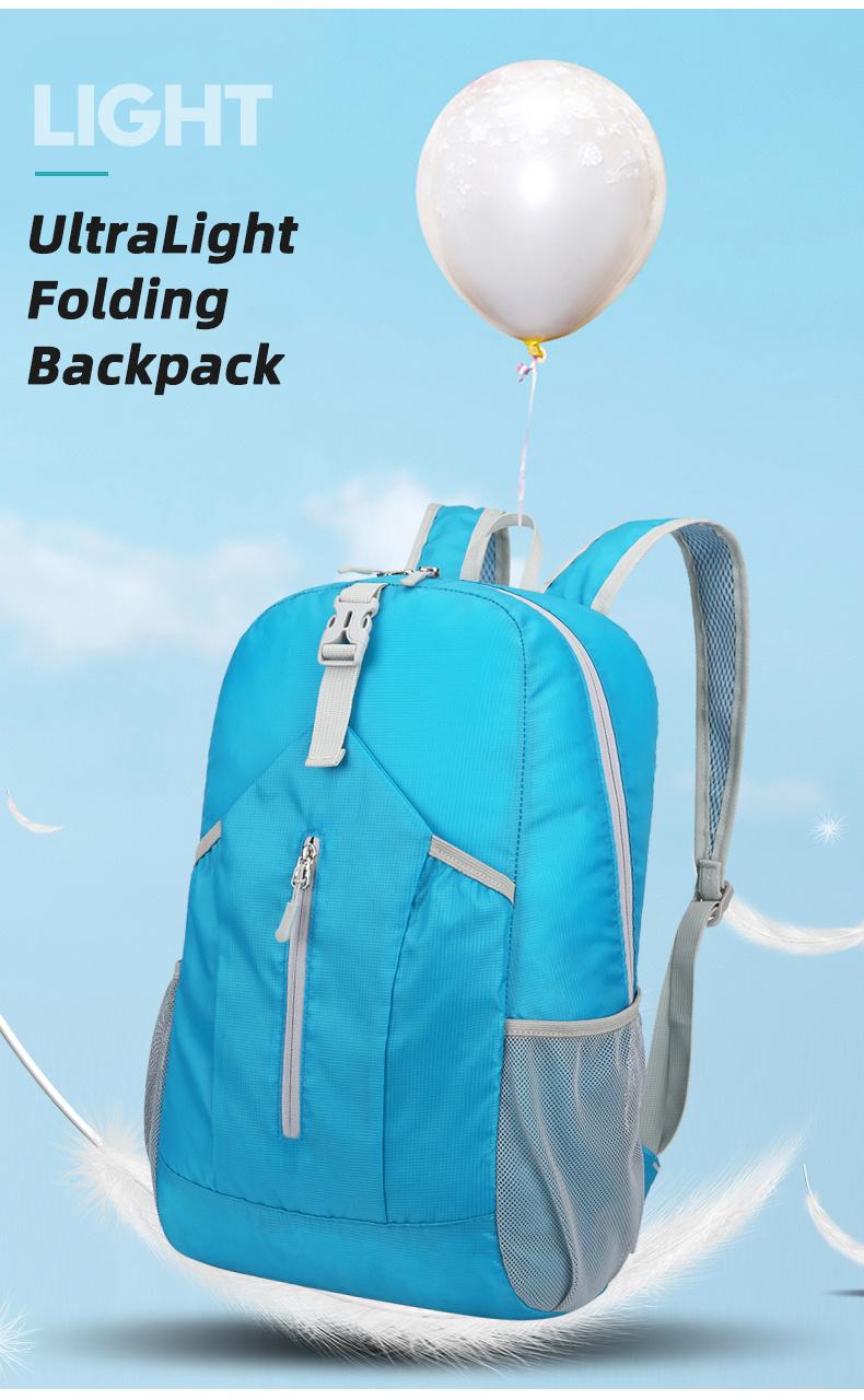 21L Ultra-Light Waterproof Nylon Backpack with Adjustable Straps - Foldable, Large Capacity, Portable for Hiking, Cycling, Fishing, Camping, Yoga & Travel - Available in Black, Blue, Green, Orange, Red, Travel Backpack