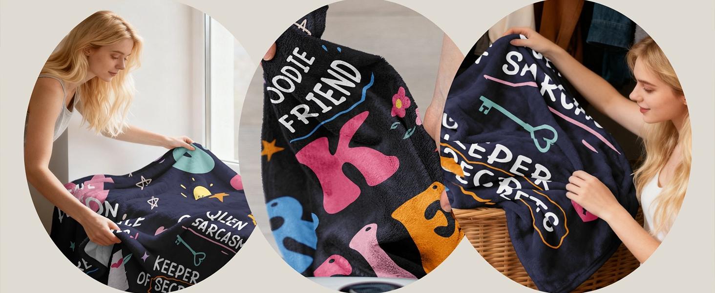 Work Bestie Gifts, Friendship Gifts for Women Coworkers, Appreciation Present for Friend Sister Coworker, Thank You Office Gifts for Coworkers, Work Besties Present for Women Blanket 50" X 60"