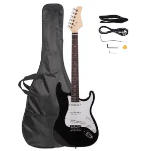 Stylish Electric Guitar Kit with Rosewood Fingerboard, Adjustable Tremolo Bridge, Complete Beginner Guitar Set with Pick, Smooth Tone & Lightweight Body Design